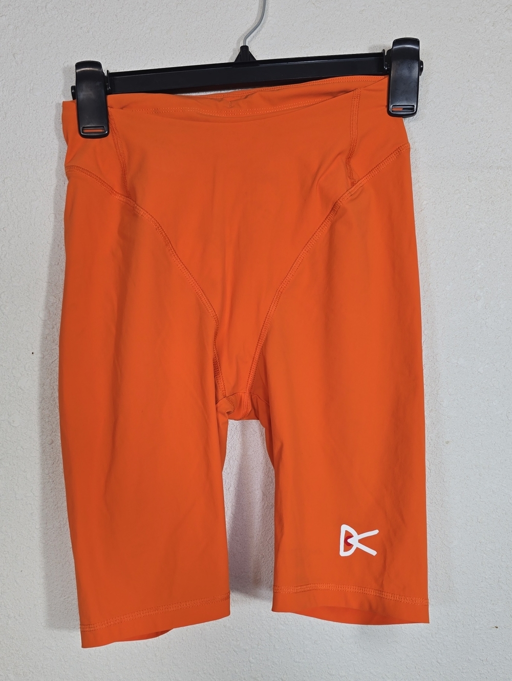 District Vision Orange Compression Cycling Shorts